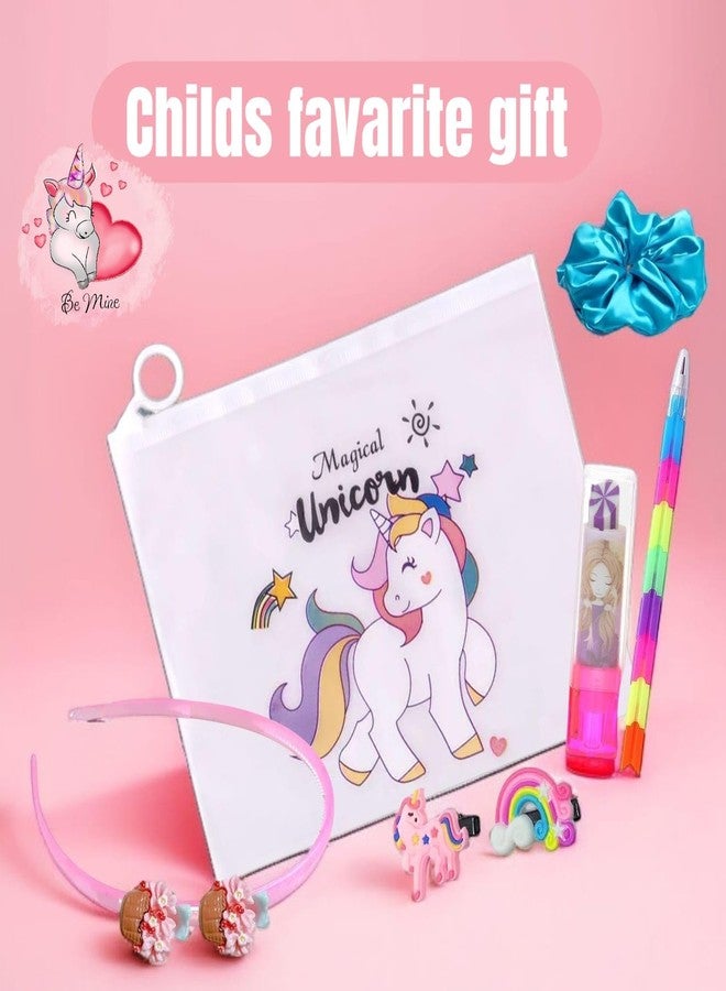 AMYCAUR 72 Pieces - Best Navratri Special Kanjak Return Gift Set for Girls | | Birthday Diwali Return Gift For Kids | Stationery Set and Hair Accessories Combo (Combo of 12 packs) - Image 4